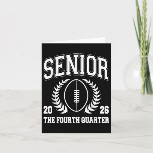 Football Senior Cl Of 2026 High School Senior 4th  Card