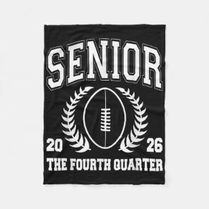 Football Senior Cl Of 2026 High School Senior 4th  Fleece Blanket