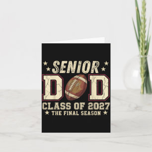 Football Senior Dad Cl Of 2027 Graduate Graduation Card