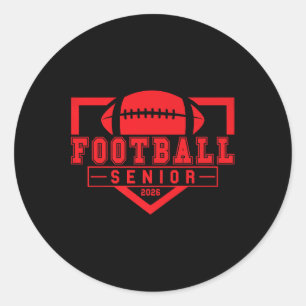 Football Senior Night Football Senior 2026 Graduat Classic Round Sticker