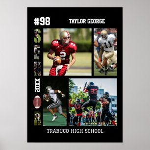 Football Senior Night Graduation Poster
