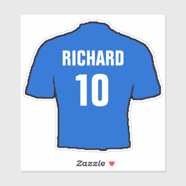 Football shirt design in blue. (Sheet)