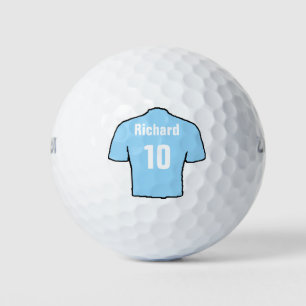 Football Shirt Design on Football Fan's Golf Balls
