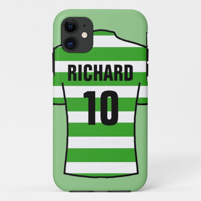 Football Shirt in Green Hoops Case-Mate iPhone Case (Back)