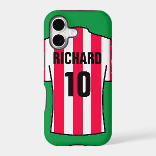 Football Shirt in Red & White Stripes