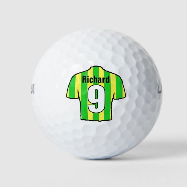Football Shirt with Name and Number Golf Balls (Front)