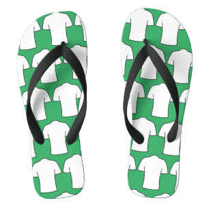 Football Shirts Design in White Flip Flops