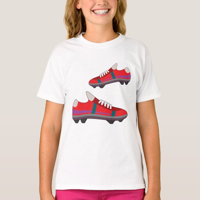 Football Shoes Girls T-Shirt (Front)