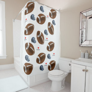 Football shower curtain