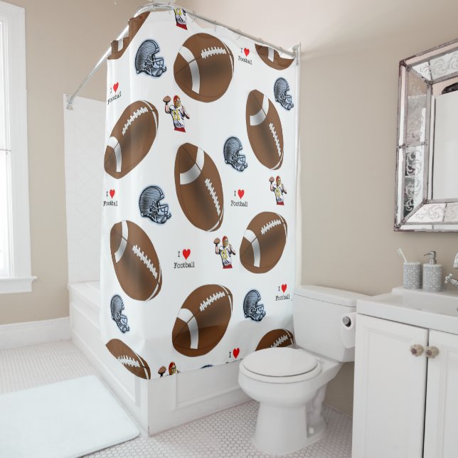 Football shower curtain (In Situ)