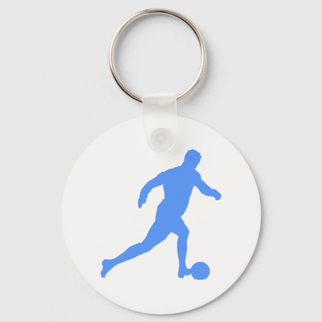 Football Silhouette Key Ring (Front)