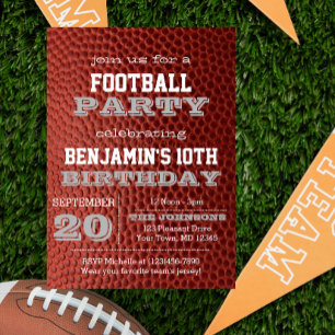 Football Silver All Occasion Invitation