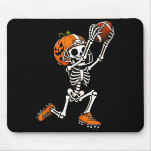 Football skeleton halloween pumpkin mouse mat