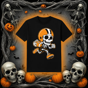 Football Skeleton Running Back Halloween T-Shirt