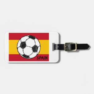 Football Sketch, Spain Luggage Tag