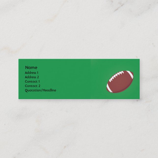 Football - Skinny Mini Business Card (Front)