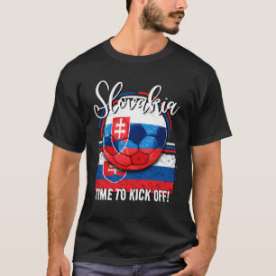 Football Slovakia Flag, Retro Soccer T-Shirt