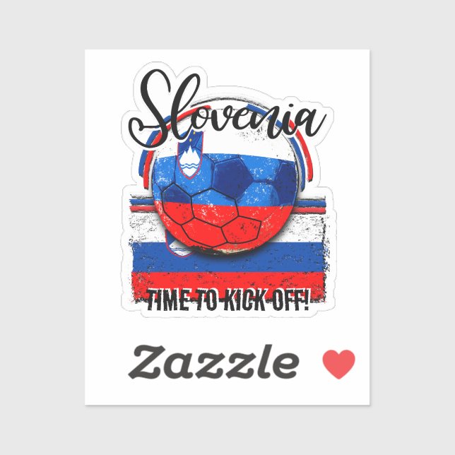 Football Slovenia Flag, Slovenian Vintage Soccer (Sheet)