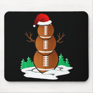 Football Snowman Balls Christmas Pajama Gifts Men  Mouse Mat