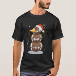 Football Snowman Santa Hat Christmas Soccer Lover  T-Shirt<br><div class="desc">Football Snowman Santa Hat Christmas Soccer Lover Kids</div>