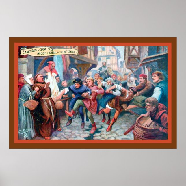 Football Soccer 14th Century - 1908 Art print copy (Front)