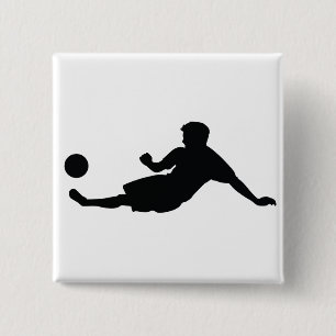 Football Soccer 15 Cm Square Badge