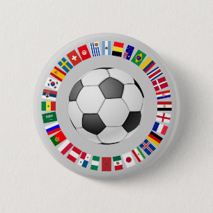 FOOTBALL SOCCER 2018 6 CM ROUND BADGE
