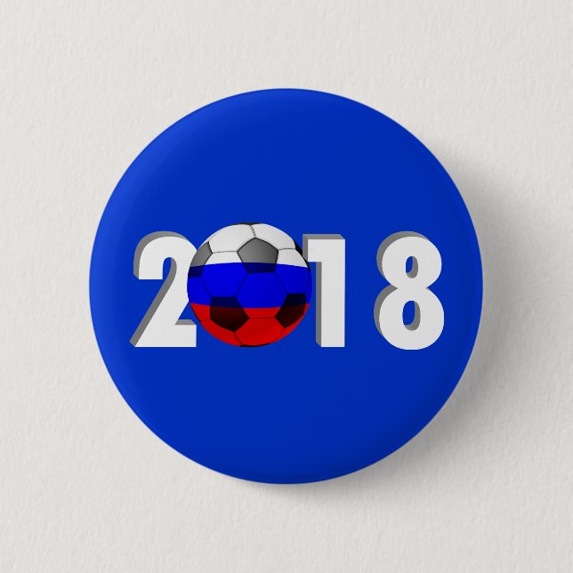 FOOTBALL SOCCER  2018 6 CM ROUND BADGE (Front)