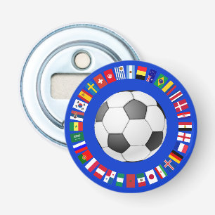 FOOTBALL SOCCER 2018 TEAM FLAGS SYMBOL CIRCLE BOTTLE OPENER