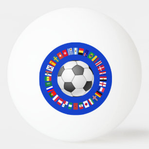 FOOTBALL SOCCER 2018 TEAM FLAGS SYMBOL CIRCLE PING PONG BALL