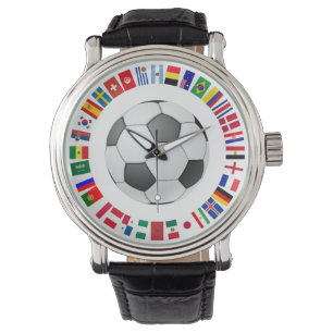 FOOTBALL SOCCER 2018 TEAM FLAGS SYMBOL CIRCLE WATCH