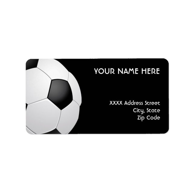 Football Soccer Address Labels (Front)