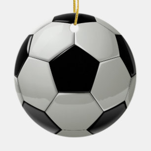 Football Soccer Ball Ceramic Tree Decoration