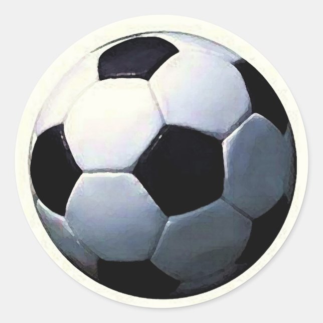 Football - Soccer Ball Classic Round Sticker (Front)