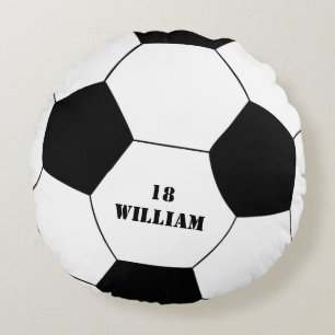 Football & Soccer Ball Pillow with Name & Number