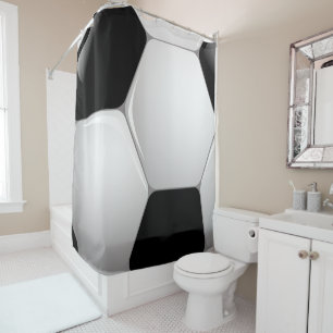 Football Soccer Ball Shower Curtain