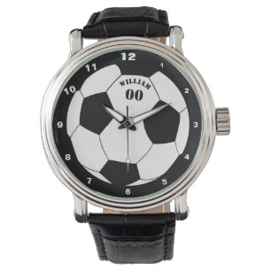 Football & Soccer Ball Watch with Name & Number