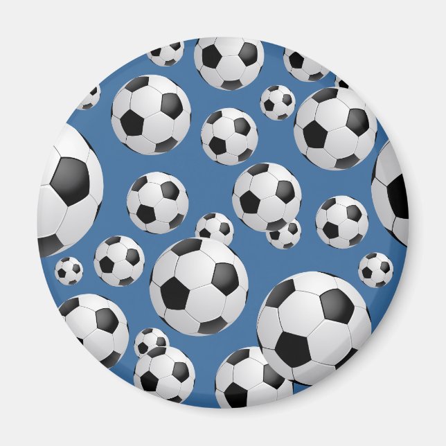 Football Soccer Balls Magnet (Front)