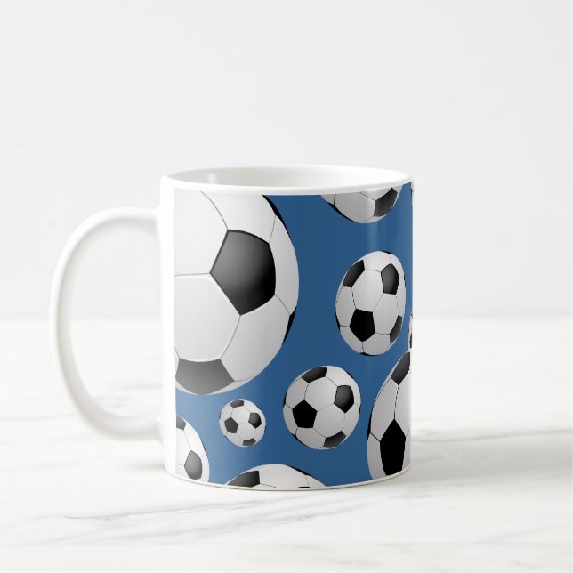 Football Soccer Balls Mug (Left)
