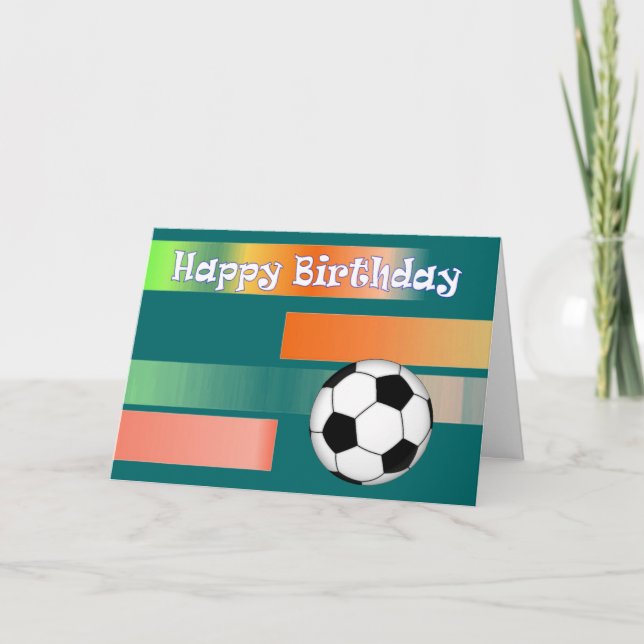 Football Soccer birthday Card (Front)