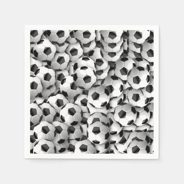 Football Soccer Birthday Theme Pattern Napkin (Front)