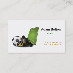 Football , Soccer Coach Business Card Template