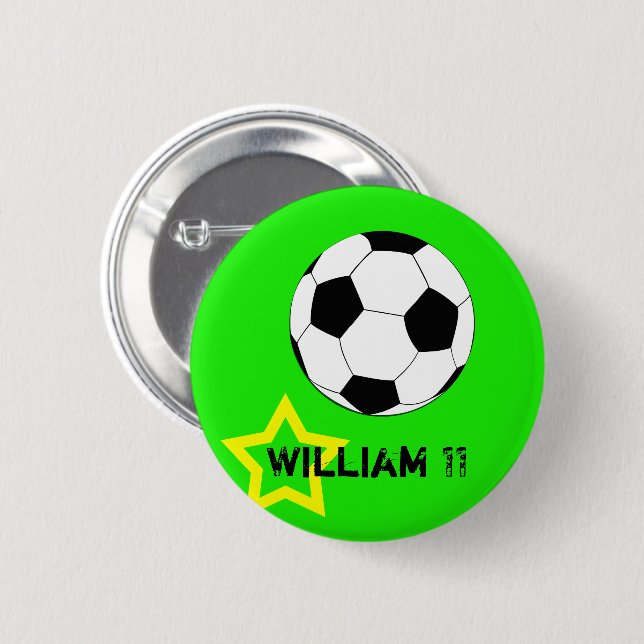 Football & Soccer Fans & Player name 6 Cm Round Badge (Front & Back)