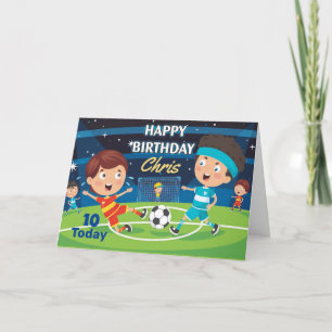 Football/Soccer Personalized Birthday Card