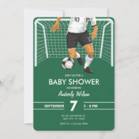 Football soccer player baby shower