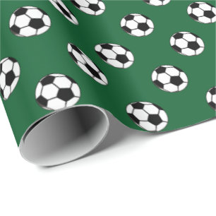 Football Soccer Sports Theme Any Background Colour Wrapping Paper