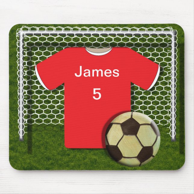 Football Soccer Theme Personalised Mouepad Mouse Mat (Front)