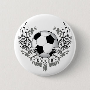 Football Soccer Wings Button