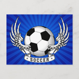 Football Soccer Wings Postcard