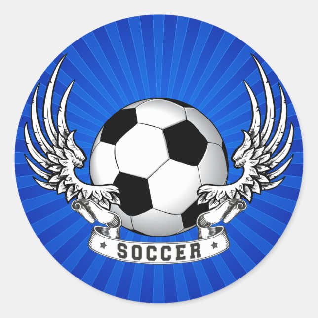 Football Soccer Wings Sticker (Front)